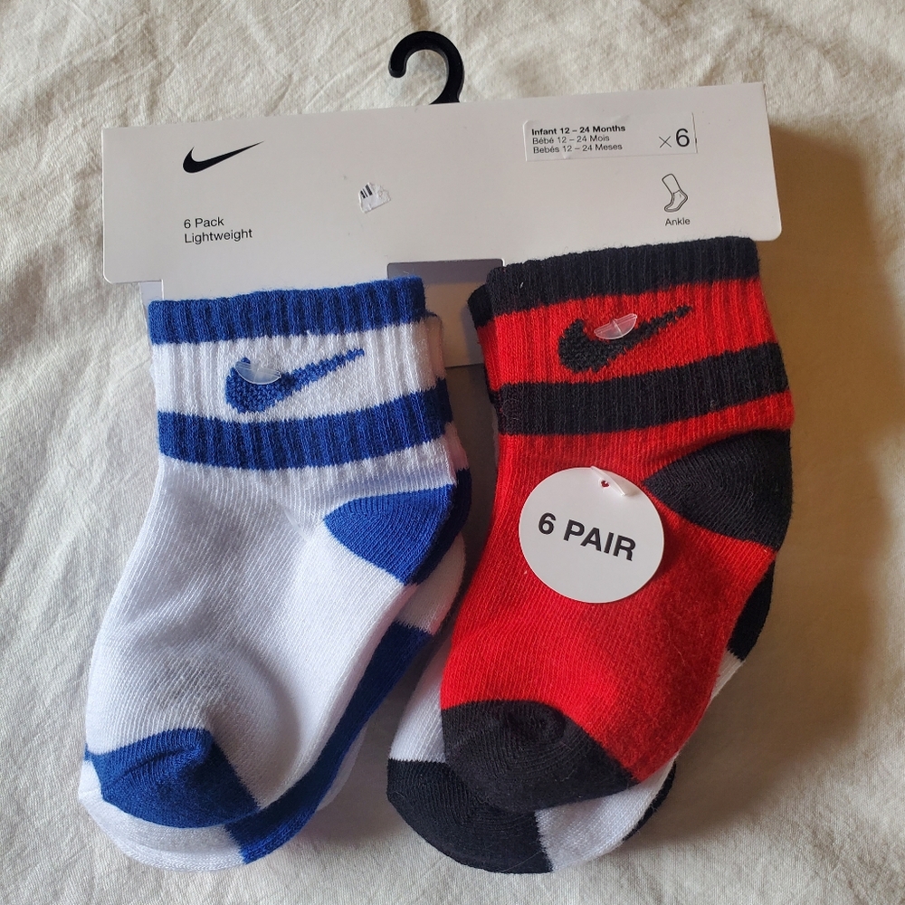 Nike Ankle Socks 6-Pack, 12-24 Months